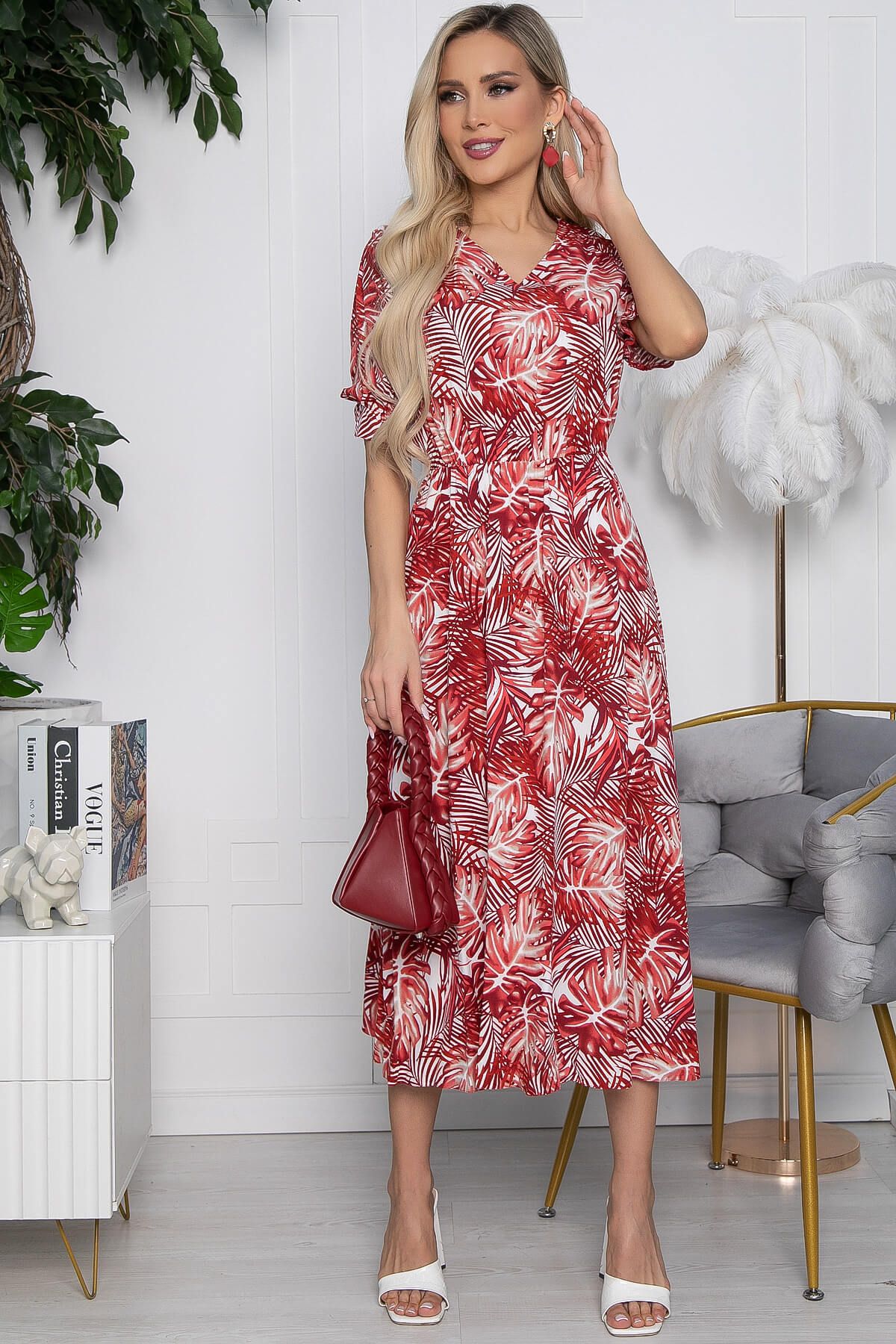 Платье Ирени (красное) П10298