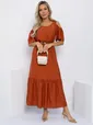 Платье Летний сад (оранжевое) П13311-1М