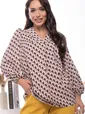 Блуза "Анима" ( капучино / абстракция) Б7525