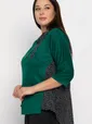 Блуза Федерика (изумрудно-черная) Б15001-18М