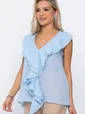 Блуза Поцелуй ветра (голубая) Б15393-7М
