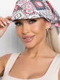 Косынка с козырьком (мозаика/красная) КК47