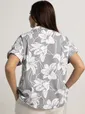 Блуза Флорал (серая) Б15584-20М