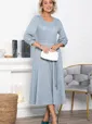 Платье трикотажное Ирина НЬЮ (голубой меланж) П15027-9М