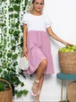 Платье Пение птиц (бело-розовое) П15720-4М
