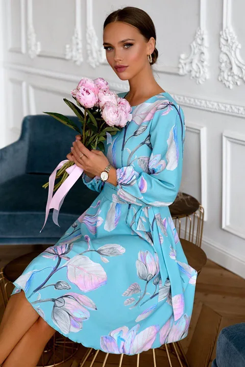 Платье Изабелла (бирюзовое) П13789-45М