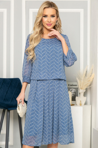 Платье "Пелагея" (голубое) П4969