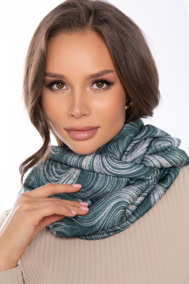 Снуд (темно-зеленый/узоры) СТ20