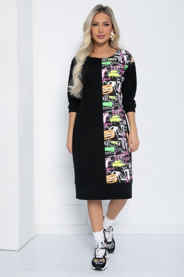 Платье Графика (черное) П12423-44