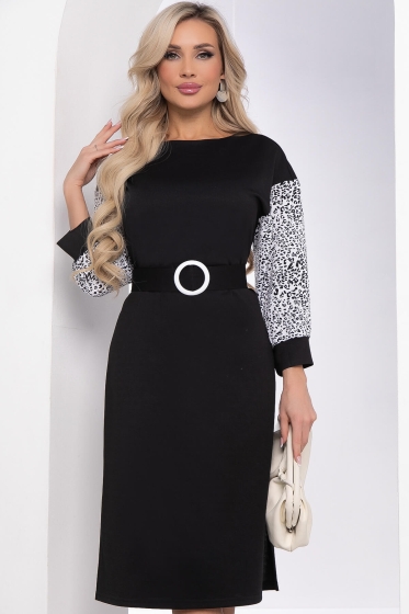 Платье "Чио-Чио-Сан" (черно-белое) П8428