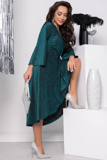 Платье "Ариэль" (мерцающий зелёный) П7484