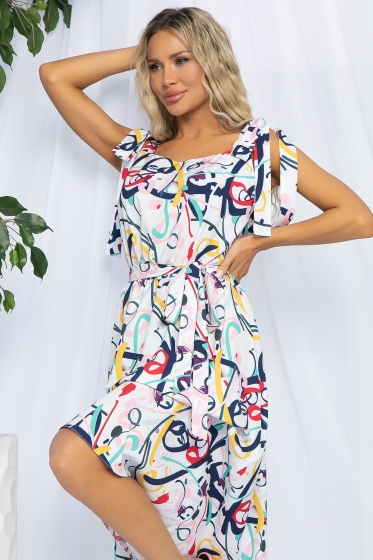 Платье Улыбка (белое) П12915-19М