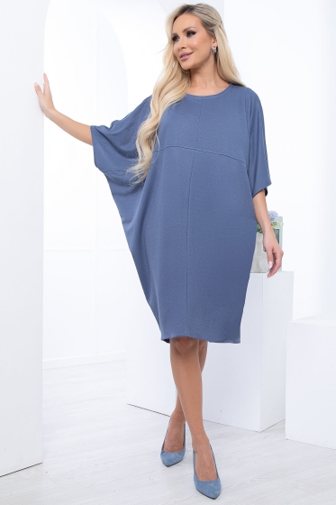 Платье кокон (джинс) П6719