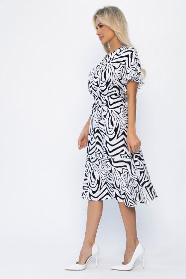 Платье Кристи (черно-белое) П13871-35М