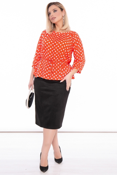 Блуза "Рио" (белый горох) Б3168