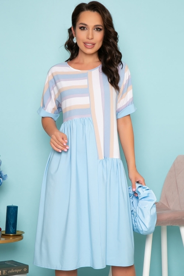 Платье "Милана" (голубое) П3691