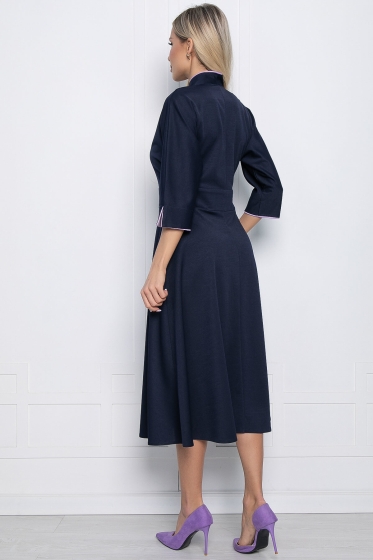 Платье Леди удача (темно-синее) П10026