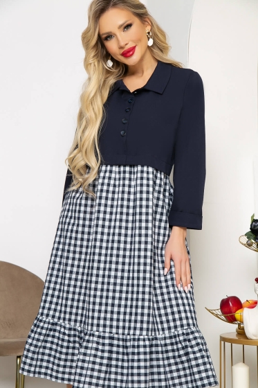 Платье "Нателла" (темно-синее) П4257