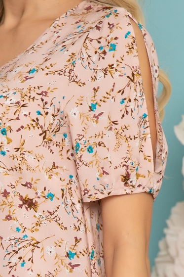Платье "Магия цветов" (нежно-розовое) П3616