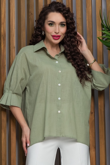 Блуза Ясмина (оливковая) Б13307-5М