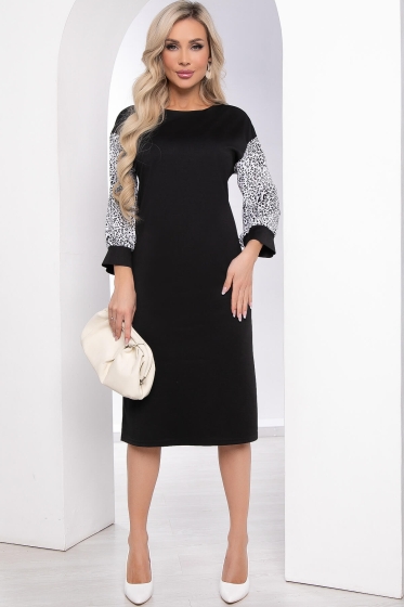 Платье "Чио-Чио-Сан" (черно-белое) П8428