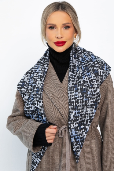 Косынка с отворотом (голубые пазлы) КО22-23М