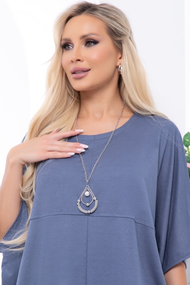 Платье кокон (джинс) П6719