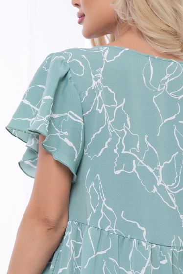 Платье "Ветер перемен" (нежная мята) П7017