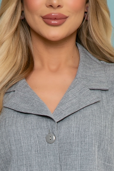 Платье "Августина" (серо-голубое) П3681