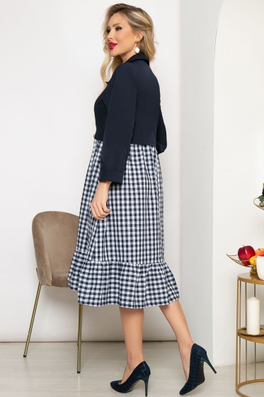 Платье "Нателла" (темно-синее) П4257