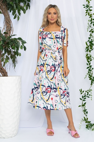 Платье Улыбка (белое) П12915-19М