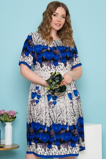 Платье "Эмма" (электрик) П3399