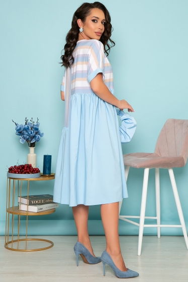 Платье "Милана" (голубое) П3691