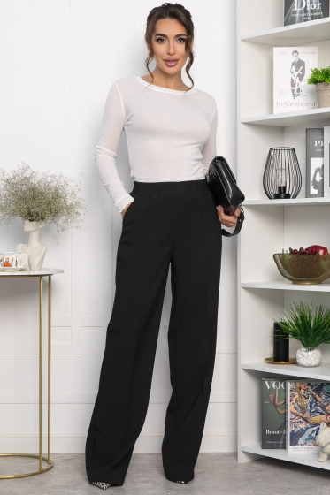 Брюки на резинке Лавриона (черные) Б14262-18М