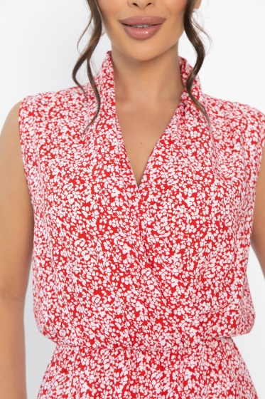 Платье Хьюми (красно-белое) П13935-35М