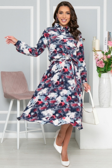 Платье "Джасинта" (фантазийный принт) П4510