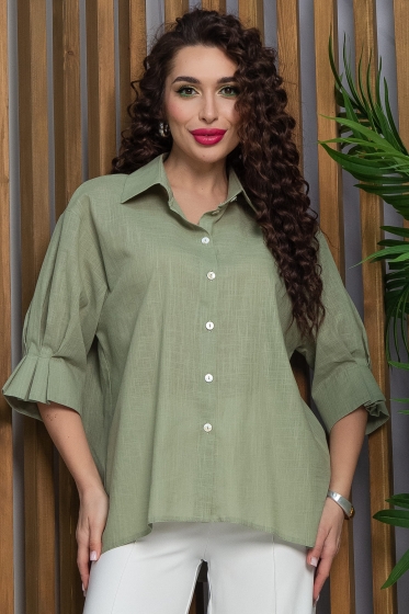 Блуза Ясмина (оливковая) Б13307-5М