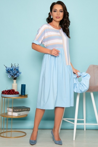 Платье "Милана" (голубое) П3691
