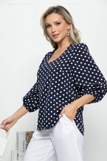 Блуза "Флоренция" (темно-синяя) Б6307
