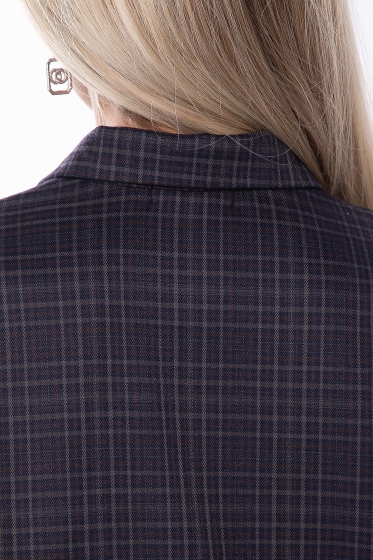 Платье рубашка "Рикарда" (грей/клетка) П9000