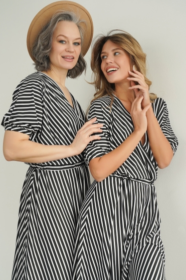 Платье "Беверли" (блэк энд вайт) П4105