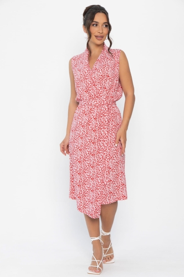 Платье Хьюми (красно-белое) П13935-35М