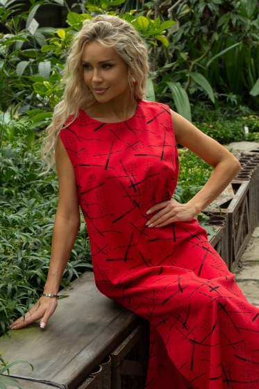 Платье Дария (красное) П13479-1М
