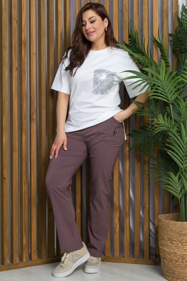 Брюки Бланж (сливовые) Б13394-18М