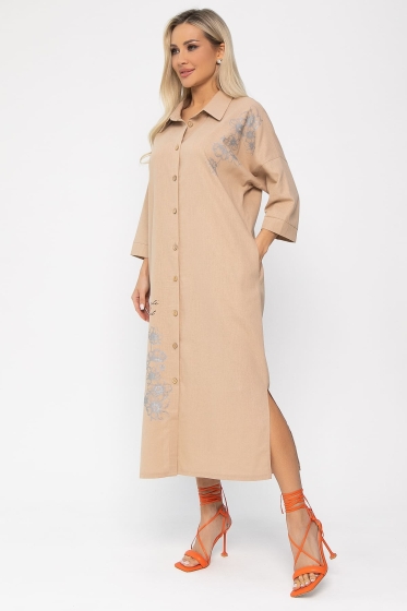 Платье Мирослава (бежевое) П13700-7М