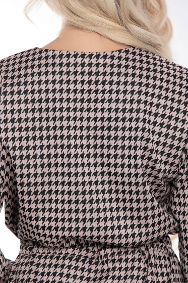 Платье "Верона" (беж/гусиная лапка) П8435